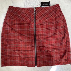 Plaid High Waisted Mini Skirt